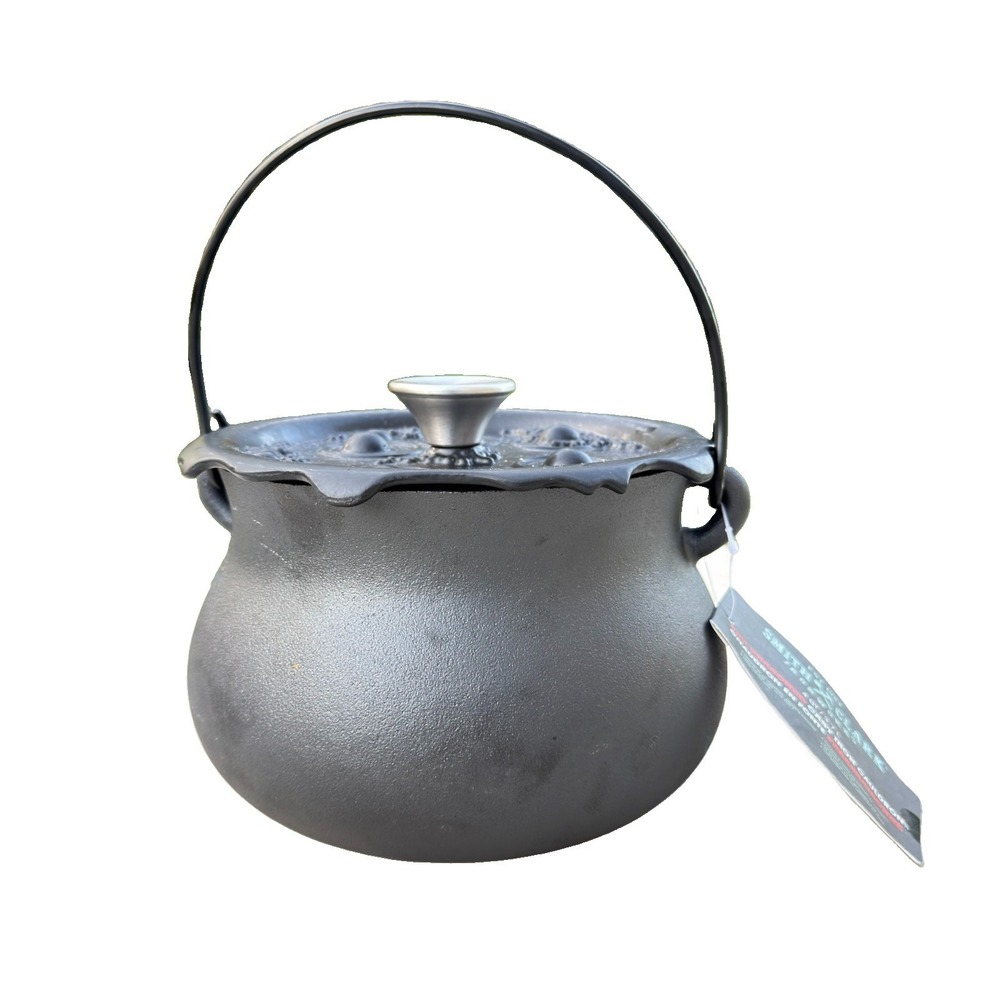 Smith and Clark 4 Qt Cast Iron Cauldron Black 'Bubbling' Lid 2026